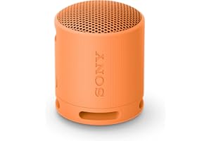 Sony SRS-XB100 - Enceinte sans Fil Bluetooth, Portable, légère, compacte, Durable, IP67, étanche à l'eau et à la poussière, Batterie 16H, dragonne Polyvalente, appels Mains Libres, Corail, Orange