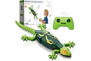 HYES Wall Crawler Gecko, Remote Controlled Crawling Chameleon, Fernbedienung Wand Gecko mit Leuchtenden Augen, Realistisch Lizard Roboter Spielzeug Geschenke für Kinder Jungen Mädchen 3 4 5 6 7 8
