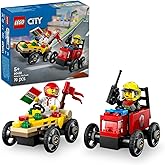 LEGO City Pizza Arabası İtfaiye Kamyonuna Karşı Yarış Arabası Paketi 60458-5 Yaş ve &Uuml;zeri &Ccedil;ocuklar i&ccedil;in Yaratıcı Oyuncak Yapı