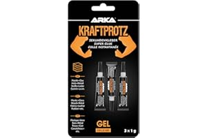 Sekundenkleber Gel 3× 1 g – extra stark & tropffrei – punktgenaue Einzeldosierung für Reparaturen unterwegs – sauber & präzise – KRAFTPROTZ Superkleber für Modellbau, Schmuck, Glas, Holz, Kunststoff