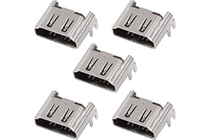Sharainn HDMI Port for PS4, 5Pcs Replacement HDMI Port Socket Interface Connector HDMI Repair Kit for 4 1000/1100/1200