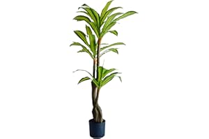 Valyria Home - Drácena Artificial Grande 120 cm - Planta Artificial Realista - Decoración de Hogar y Oficina - Árbol Tropical de Plástico de Interior y Exterior