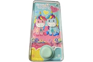 MIBANDERA Mini giochi d'acqua. Giochi d'acqua ad anelli per ragazze e ragazzi. Gioco di abilità di viaggio. Aguaplay. Acqua Geme. Aqua Play. (Unicorno 63 Verde)