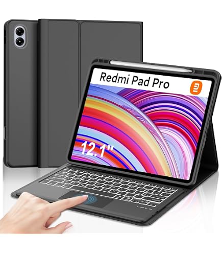 Tastiera Con Touchpad Per Xiaomi Pad 7/7 Pro 11.2” 2025 – Custodia Magnetica Removibile, Bluetooth, Layout QWERTY, Nero