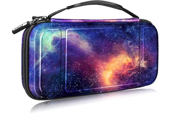 FINTIE Étui pour Nintendo Switch OLED 2021 et Switch 2017 - Housse de Transport Anti-Choc en EVA, Étui de Voyage avec 10 Emplacements Cartes de Jeu