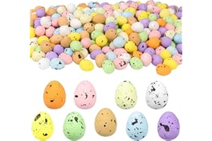 SONGJUM 200PCS Easter Mini Eggs Decorations Easter Eggs Speckled Eggs Artificial Bird Eggs Decorative for Easter Art Crafts Party Favor