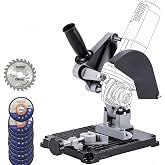 KATSU Angle Grinder Stand - &Oslash; 100 to 125mm Heavy Duty Cast Iron Base Electric Grinder Cutting Stand with 11 Wood and Steel Cu