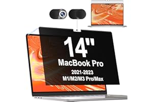 MAMOL Privacy Screen Filter for Apple Macbook Pro 14 inch (2021-2023 M1/M2 Pro/Max A2442/A2779), Magnetic Removable Anti Blue Light Glare Filter Privacy Screen Protector Compatible with 14.2'' Mac Laptop