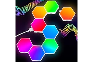 KIMIMARA Panneau LED Hexagone Murale Lampe - Smart RGB Modulaires Light Contrôle Tactile avec App Telecommande - Gaming Setup Neon Deco Appliques pour Enfants