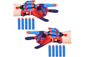VIYAAN Lot de 2 Gant de Lanceur, Spider Lanceur de Toile, Gants de Lanceur Spider, Gants Spider, Jouet Spider Gant Lanceu,Gants de Lancement Spider