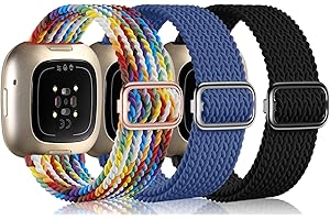 Epova Bransoletka kompatybilna z Fitbit Versa 3 / Versa 4 / Sense 2, dla kobiet i mężczyzn, miękki, elastyczny, nylonowy pasek zamienny do zegarka Fitbit Versa 3 / Fitbit Versa 4