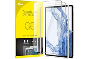 JETech Schutzfolie für Samsung Galaxy Tab S8 Plus 2022 / S7 FE 2021 / S7 Plus 2020 12,4 Zoll mit Einfaches Installationswerkzeug, Panzer Schutz Glas Folie Displayschutz, HD Klar, 2 Stück