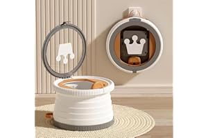 FUZHIK Vasino Portatile per Bambini da Viaggio Pieghevole, Vasino Per Bambini WC Toilette Sedia, Sedile Vasino Portatile Per Campeggio Indoor Outdoor con Sacchetti per la Pulizia 25 Pezzi