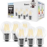 LVWIT Golf LED Filament Bulbs E27-7W Equivalent to 75W, 1055 Lumens, Warm White 2700K, Vintage Retro Bulb, Beam Angle 300&deg;, N
