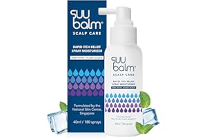 Suu Balm Scalp Care, Rapid Soothing Scalp Relief Spray Moisturiser Treatment, Itchy Scalp Treatments, Spray for Itchy Dry Scalp, Leave In Treatment for Itchy, Sensitive skin, Derm-Formulated (40ml)