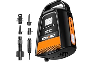 FOWAWU Bomba Sup Bateria 3 * 7800mAh, 20 PSI Sistema de Enfriamiento Activo, 12V DC Inteligente de Dos etapas Rápido y Apagado Automático