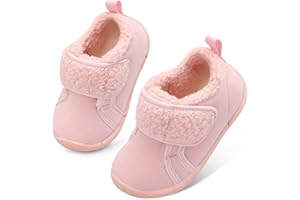 JOINFREE Baby Girl First Walking Shoes Anti-Slip Plush Baby Boys Slipper Shoes Cozy Toddlers Shoes