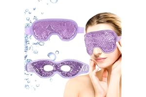 NEXOLLA Lot de 2 Masque Yeux Froid et Chaud en Gel, Pack pour Les Yeux en Gel Réutilisable, Aide à Apaiser les Visages Bouffis, les Cernes, les Yeux Fatigués, les Maux de Tête, les Migraines