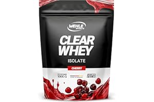 ‎WEHLE SPORTS Clear Whey Isolate Proteinshake 1 kg - Proteinpulver aus hochwertigem Molkenprotein Isolat - Fruchtig & erfrischender Eiweiß-Shake mit hohem Eiweiss Gehalt - Wehle Sports (1000g, Kirsche)
