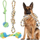 Dog Rope Toys 3 Pack, Large Dog Chew Toys,Dog Toy Rope with Knots,Beneficial for Dog Mental Health,Durable Cotton Rope Chewab