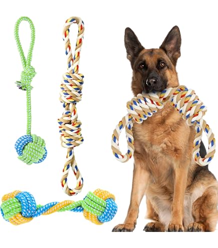 Ferribiella FUXTREME Ring Bounce Hundespiel - Ultra Robust Aus Gummi & Seil, 11x23 Cm Für Große Hunde