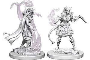 WIZKIDS Dungeons & Dragons Nolzur's Marvelous Unpainted Minis: Femal Tiefling Warlock