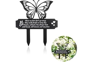 WUISOLQP Butterfly Grave Decorations Graveside Memorial Stake Double-Side Memorial Signs for Cemetery Grave Cemetery Decorations Remembrance Decoration Those We Love Do Not Go Away