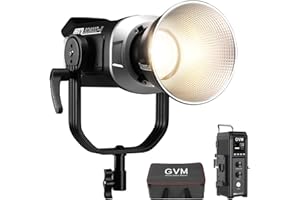 GVM 600 W LED Videoleuchte, zweifarbige COB Studiolicht mit APP/DMX-Steuerung, 2700 K bis 7500 K, 128000Lux/1 m, Fotografie Dauerlicht für Studio, Film, Videoaufnahmen, YouTube, Fotolicht CRI97+