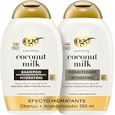 OGX Nourishing + Coconut Milk Shampoo and Conditioner Pack, 13 fl oz | Moisturizing Set with Milk and Coconut Oil, Nourishes