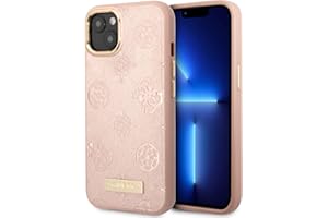 CG MOBILE Guess - Funda de Poliuretano Magsafe 4G con Logotipo de Placa de Metal, diseño Elegante, a Prueba de arañazos, a Prueba de Golpes, Compatible con iPhone 14