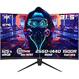 KTC Monitor Gaming curvo 32 pollici, 170Hz, 2K 2560 x 1440 WQHD 1440p Schermo PC, 1ms, VA 1500R Senza Cornice, HDR, FreeSync 