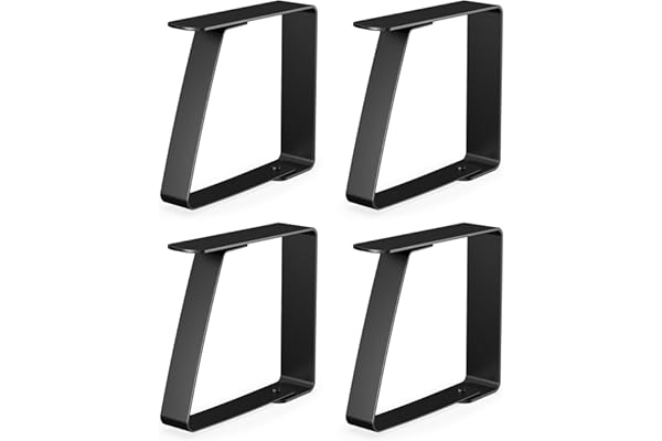 virea 4 x Pinces à Nappe Noir pour Tables d'une épaisseur de 5 cm - - Pinces à Nappe en Acier Inoxydable pour l'intérieur et l'extérieur - - Pinces à Nappe faciles à Nettoyer