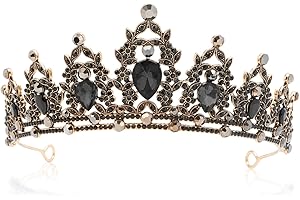 TECFINTY Corona Reina,Tiara Novia Boda,Tiaras Novia,Tiara Princesa,Coronas De Princesas,Corona Cumpleaños,Accesorios Pelo Mujer,Corona Pintada Con Diamantes,Tocados De Pelo Boda,Tocados De Boda,Corona Novia