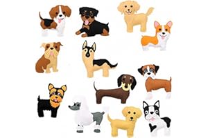 DIYPARKIA Felt Sewing Craft Kit for Kids,Fun DIY Educational Sewing Craft Gift with Sewing Tools for Boys Girls Dogs Sewing Kit Childrens Sewing Kits for Beginners Learn Art & Craft