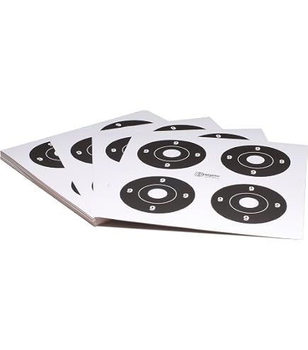 Cible Tir Carton Cible Standard 26x26cm - Carton 250g/m² Qualité Supérieure Cible 26x26cm Tir Sportif