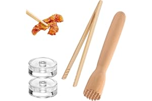 AMONENZ Fermentieren Starter Set, Transparent Glasgewichte, mit Kleinem Griff, Feramentiergläser mit Gärventil und Gewicht, für die Fermentation von Sauerkraut, Kimchi und Anderen Zubehörteile