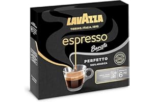 Lavazza, Espresso Barista Perfetto, Café Moulu, 2 Paquets de 250 g, avec Notes Aromatiques de Chocolat et un Goût Délicat, Rond et Équilibré, 100% Arabica, Intensité 6/10, Torréfaction Moyenne