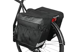 Welltop Bike Pannier Bag, 28L Waterproof Bike Rack Bag, Trunk Bag Bicycle Rear Saddle Panniers Accesories