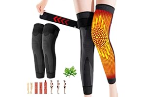 LOVEWLVNCL Tiworld Radiofrekwencja ziołowa termiczna stabilizacja kolana, bylica turmalinowa akupresura samonagrzewający kształtujący rękaw na kolano, samonagrzewające się nakolanniki z bylicy dla kobiet i mężcz
