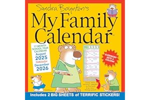 Sandra Boynton's 17-Month 2025-2026 My Family Wall Calendar