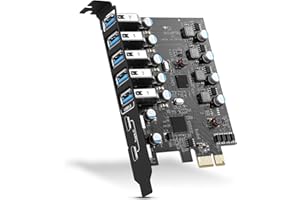 ULANSEN PCI-E-auf-7-Port-(Typ C (2), Typ A (5)) USB 3.0 HUB, Interne Erweiterungskarte, Contronller-Adapter, PCI-Express-Karte, Desktop-PC für Windows, Mac, Linux