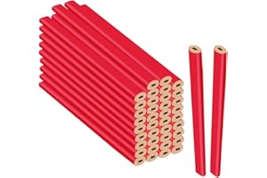 Nicrulp 40 Stk Bleistifte Baustelle HB, Zimmermannsbleistift, Carpenter Pencil, Bleistifte Set, Baubleistift, Schreiner Tischler Zimmerer Bleistift, Baustellenstift, für Handwerker Werkstatt Schreiner