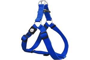 DDOXX Arnés Perro Step-In Nylon, Ajustable | Muchos Colores & Tamaños | para Perros Pequeño, Mediano y Grande | Accesorios Gato Cachorro | Azul, XS