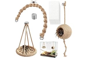 Dljkhzde Springspindel, terrarium, tillbehör, set 5 delar av juterep