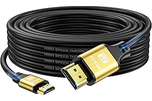 Jojobnj 4k Câble HDMI 10m, Haute Vitesse 2.0 HDMI, 4K@60Hz 18Gbps, Ultra HD, Ethernet Audio Retour, Compatible Xbox, PS5/PS4, TV, Blu-ray, Ordinateur Portable