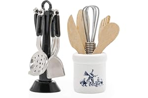 Odoria Escala 1/12 Miniaturas Utensilios de Cocina Accesorios Casa de Muñecas, Negro