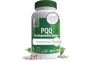 PQQ 20mg Pyrroloquinoline Quinone as PureQQ | Vegan Certified, Non-GMO Gluten Free | by Health Thru Nutrition (Pack of 120)