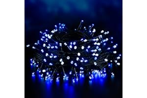 ‎ELEGEAR Elegear 300 lampek bożonarodzeniowych LED na baterie, 40 m, łańcuch świetlny z timerem, 8 trybów, łańcuch świetlny wodoodporny, oświetlenie wewnętrzne/zewnętrzne, na przyjęcie bożonarodzeniowe, do