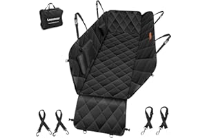 Looxmeer Coprisedile Auto per Cani, Telo Auto per Cani per Sedile Posteriore, Impermeabile Antistrappo Antiscivolo con Cintura di Sicurezza, Adatto per Auto, SUV