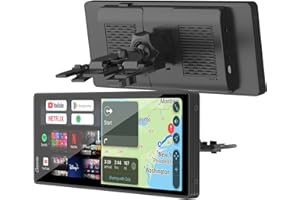 CARPURIDE Wireless CarPlay i Android Auto 4+64 GB, GPS Online i Offline, G00GLE Play, Mirror Link, Bluetooth, Antena GPS, Kamera Cofania, Pełny Ekran 10,26", Powierzchnia Wyświetlania 9,3"
